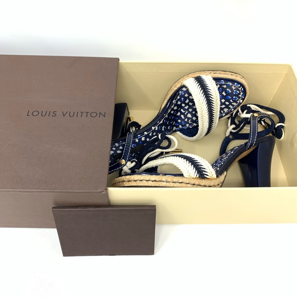 Louis Vuitton Chevron Sandal Heels - Picture 14 of 16